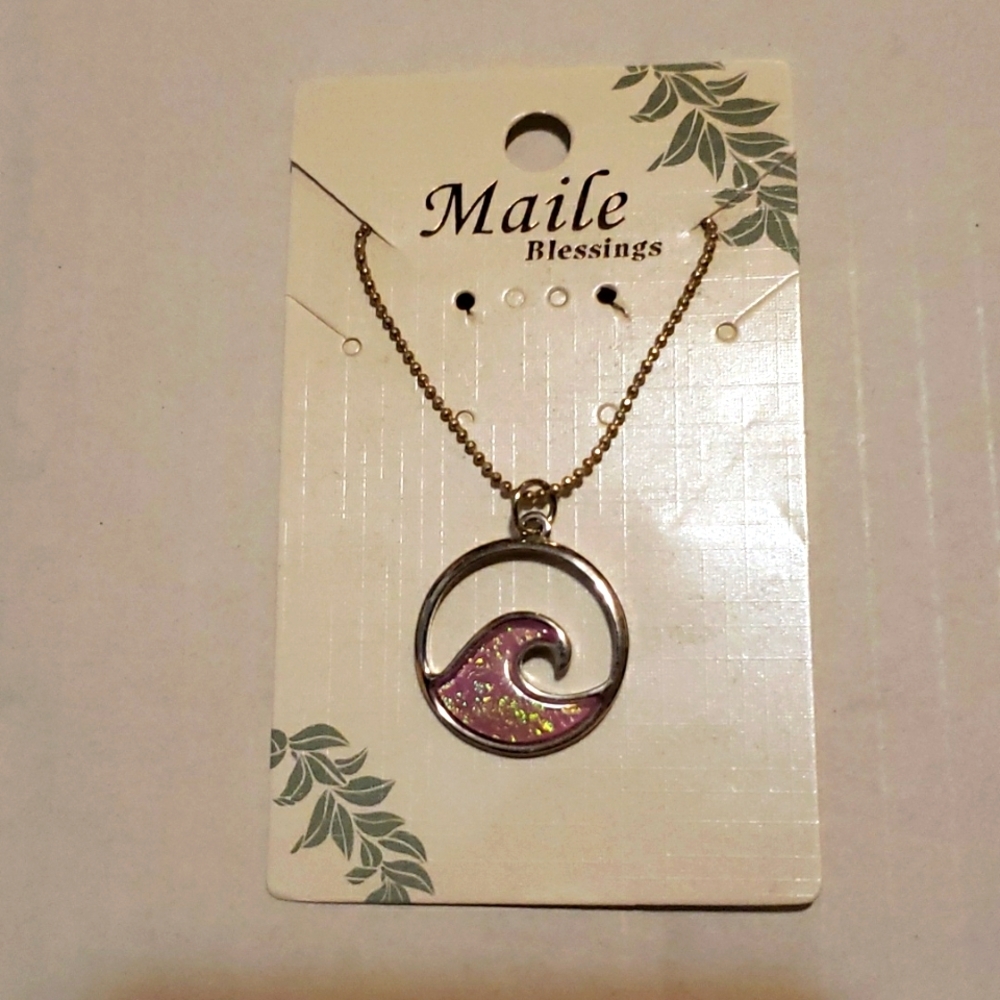 Pink Wave Necklace
